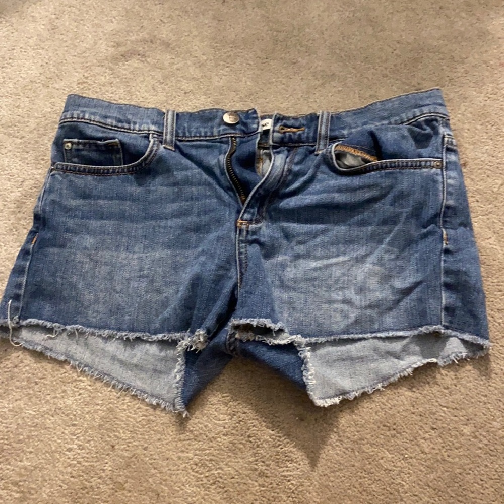 Juniors distressed jeans shorts